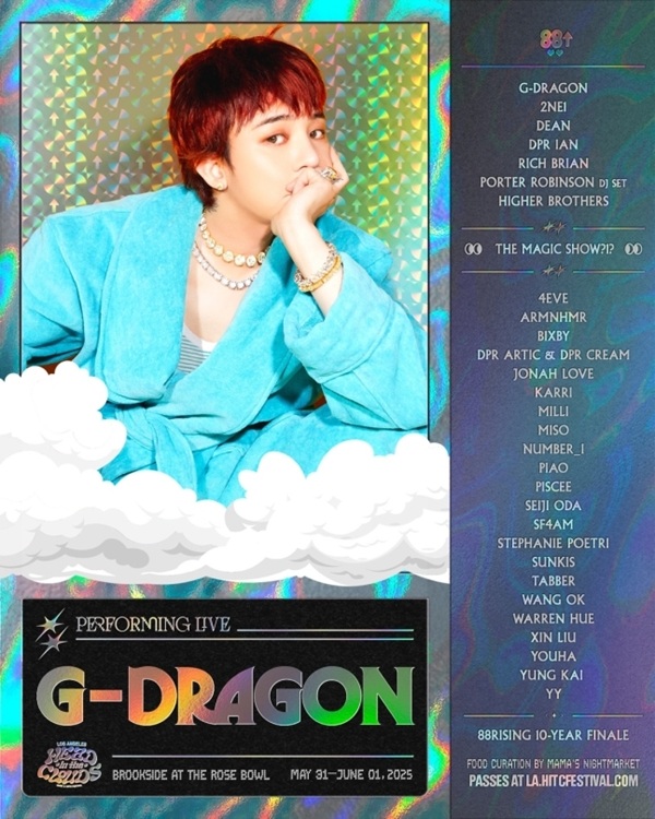 G-Dragon, 2NE1, DPR Ian, and More to Perform at 'Head In The Clouds LA 2025'